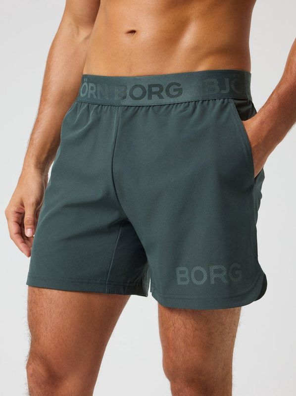 Björn Borg 6'' Sportbroek Heren - Korte broek mannen - Urban Chic Groen - Gerecycled Polyester - Maat L
