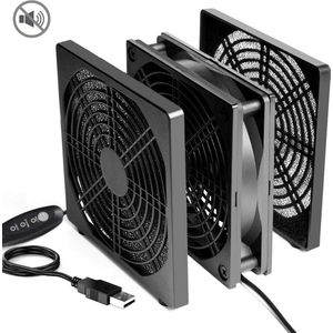AmtSee USB Ventilator - Multi-Snelheden - 125 mm - Met Grillbescherming