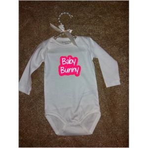 Bedrukt rompertje voor pasen, Rompertje Baby Bunny, Rompertje met tekst, Baby, Cadeau, Babyshower