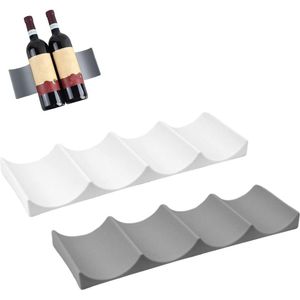 Flessenhouders koelkast - set van 2 - flessenrek voor tafel en pantry - drankorganizer - bierhouder - drinkflessen