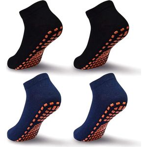 4 paar antislip trampoline sokken voor kinderen - antislip siliconen sokken voor kinderen - ademende zachte yogasokken - geschikt voor jongens en meisjes - S: maat 23-29