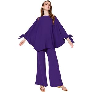 Trendyol Paars Geweven Aerobin Tuniek-Broekpak Met Vleermuismouwen Tctss23Us00043