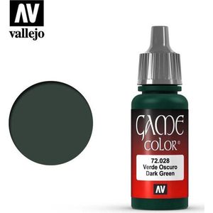 Vallejo 72028 Game Color - Dark Green - Acryl - 18ml Verf flesje