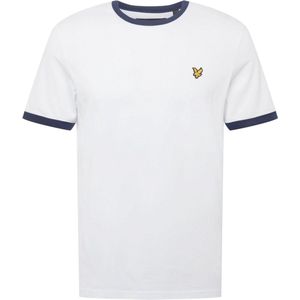 Lyle & Scott Ringer T-shirt Polo's & T-shirts Heren - Polo shirt - Wit - Maat XS