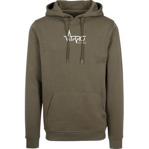 FitProWear Trui Heren - Olijf - maat XXXL - Mannen - Hoodie - Trui  - Sweater - Sporttrui - Sportkleding - Casual kleding - Trui Heren - Olijf trui - Katoen / Polyester - Trui Capuchon - Hoodie Capuchon