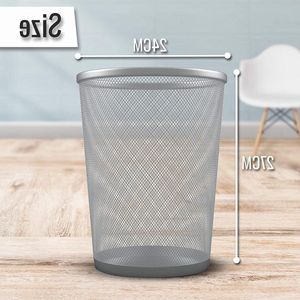 Metalen gaas afvalmand - vuilnisbak voor kantoor en slaapkamer - zilver supply bin