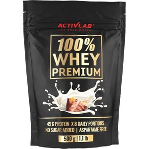 Activlab - 100% Whey Premium Protein Concentraat - Wei-eiwit proteine - Laag in vet en koolhydraten - Laag in suiker - 500g - Carmel met chocolade