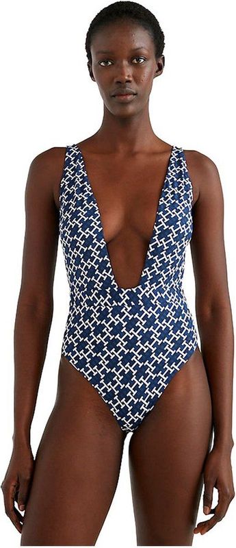 Tommy Hilfiger Uw0uw04138 Zwemkleding Blauw M Vrouw