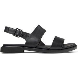 Camper - Eda - Sandalen - Zwart - Leren Damessandalen met OrthoLite® Voetbed