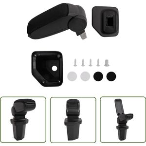 The Living Store Armsteun 15x32x(40-52) cm ABS zwart - Armsteun Auto - Auto Accessoires - Opbergvak Auto - Armleuning Auto - Comfort Auto