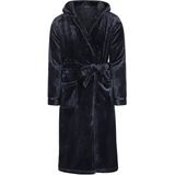 Charlie Choe - Fleece Badjas - Donkerblauw - Met Capuchon