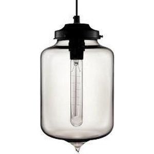 Smoke Glazen Design Hanglamp - ø18x27cm - Zwart