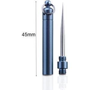 Tandenstoker in koker - tandenragers - Sleutelhanger - Duurzaam - Blauw/Grijs