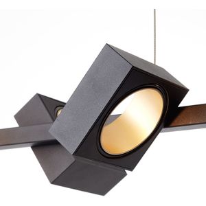 Brilliant LED hanglamp Dillard 5-vlammig zwart goud, aluminium, 5x LED geïntegreerd, 28 W , (lichtstroom: 3700lm, lichtkleur: 3000K)