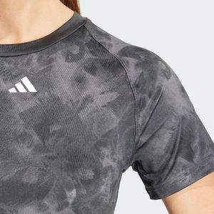 adidas Performance Train Essentials AOP Flower Tie-Dye T-shirt - Dames - Grijs- 2XS