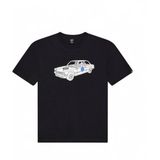 Deus Ex Machinavoor mannen. DMF251364A T-shirt 323 Rallyeye zwart (S), Casual, Katoen, Korte mouwen