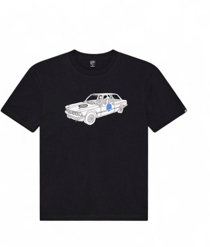 Deus Ex Machinavoor mannen. DMF251364A T-shirt 323 Rallyeye zwart (S), Casual, Katoen, Korte mouwen