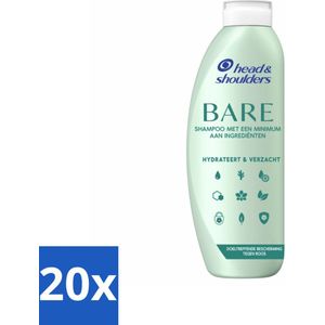Head & Shoulders - Anti-Roos Shampoo - Bare - Hydrateert & Verzacht - 400 ml - Bulkverpakking - 20 stuks