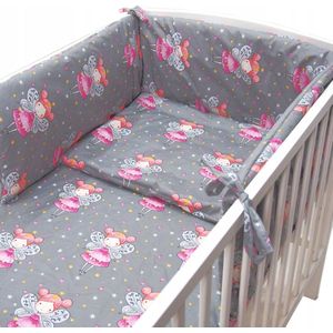 Kerstin Kinderledikant Beddengoedset 120x90 cm met Bumper