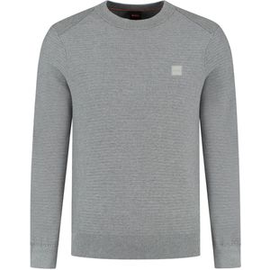 Boss Orange - Anion - Gebreide Trui - Zilver - Met BOSS Badge