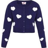 myMo - Vest - Korte Pasvorm - Hartjespatroon - Lange Mouwen