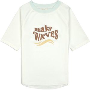 Lässig Splash & Fun Rashguard Zwemshirt met korte mouw met UV-bescherming - Make Waves sea salt, 19-24 maanden, maat 92