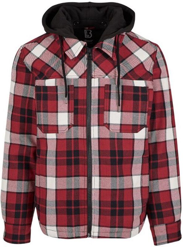 Brandit Heavy Twill Jacket Heren Tussenseizoensjas - rood/zwart - S