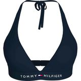 Tommy Hilfiger - Halter - Bikinitop - Blauw - 80% Gerecycled Nylon / Polyamide, 20% Elastaan