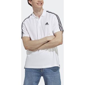 adidas Sportswear Essentials Piqué Embroidered Small Logo 3-Stripes Poloshirt - Heren - Wit - L