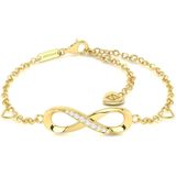 SERASAR Zilveren Damesarmband [Infinity] met Oneindigheidssymbool - Goud - 18-Karaats Gouden Sieraden