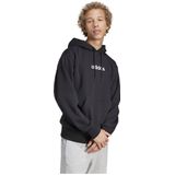adidas - Essentials Linear Fleece Hoodie - Zwart - 55% Katoen, 36% Polyester (Recycled), 9% Viscose