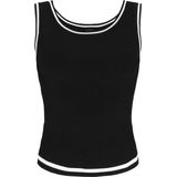 DreiMaster - Klassik - Gebreide Top - Zwart / Wit