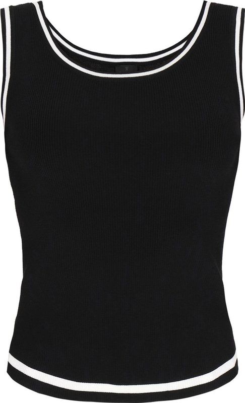 DreiMaster - Klassik - Gebreide Top - Zwart / Wit
