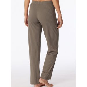 SCHIESSER Mix+Relax loungebroek lang - dames broek lang interlock biologisch katoen taupe - Maat: 44