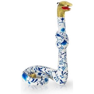 Bestel kunst beeld 'Staande Slang' Delfts Blauw van Niloc Pagen