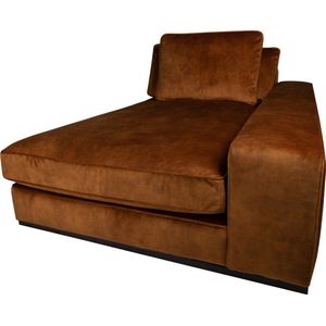 PTMD Bank Block Chaise Longue Arm R Adore Rust