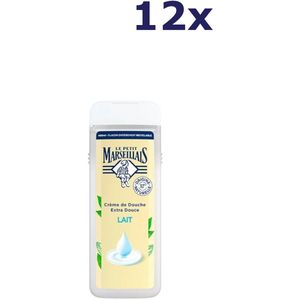 Le Petit Marseillais - LAIT - Douchecrème - 6x 400ml - Voordeelverpakking