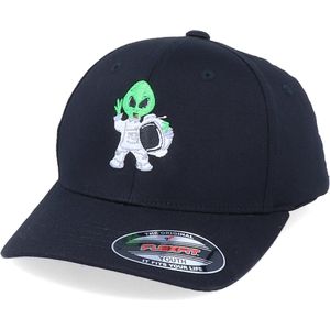 Hatstore- Kids Alien Astronaut Black Flexfit - Kiddo Cap Cap