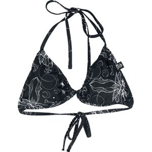 Gothicana zwarte triangel-bikinitop Mix and Match met uitneembare pads Vrouwen - S