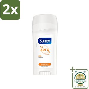 Sanex Deodorant Stick Dermo Sensitive 65 ml - Voordeelverpakking - 2 stuks - Deodorant voor gevoelige huid - Alcoholvrije deodorant