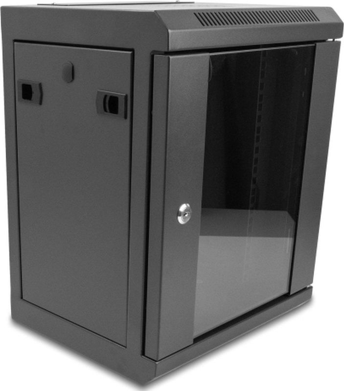 DeLOCK - 43418 - Wandrek - Zwart - 10" Netwerk Cabinet - 8U - Lockable Front Door