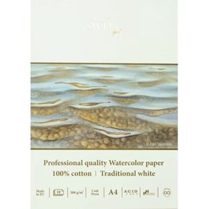 SMLT - Aquarelblok Professional - Gestikt - A4 - 300gr - 10 vel