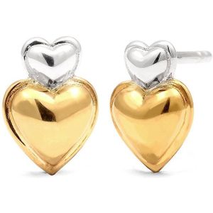 Elli - Oorsteker Dames Hart - Bicolor - 925 Sterling Zilver