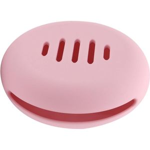 Opbergdoos - ademende siliconen poederkwasten - opbergdoos voor make-upkwasten - verschillende maten en vormen - onbreekbaar - draagbaar - roze