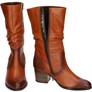 Gabor - Varenne Cognac - Dameslaarzen - 3/4 Afzak - Blokhak 6 cm