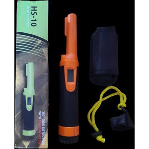 Pinpointer 100% Water-proof Oranje Metaaldetector geschikt voor onderwater met led licht / geluid Functie - Zichtbaar digitaal display - voor volwassenen als kinderen beginnend tot gevorderd bodemvondsten
