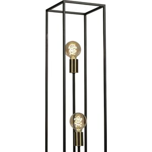 Lumidora Vloerlamp 74791 - 3 Lichts - E27 - Zwart - Goud - Messing - Metaal