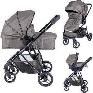 Bebies First Combi 3 in 1 Kinderwagen Optima- Olive- Inc. Reiswieg, Zitting & Autostoel