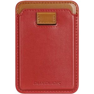 Dux Ducis Magnetische Wallet MagSafe Kaarthouder Kunstleer Rood