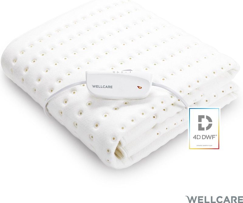 Wellcare WE-167UBHD 4D DWF elektrische warmte deken Eco Fleece 1-persoons | timer | extra warmte aan de voeten